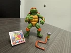 Movie Star Mike Teenage Mutant Ninja Turtle 1992 Playmates Figure Accessories
