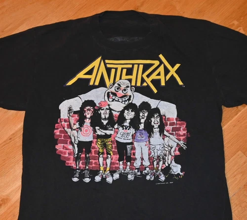 ANTHRAX original Rare 80's UK Tour concert tee sh 1980s vintage concert t-shirt, vintage, single stitch, B+ condition