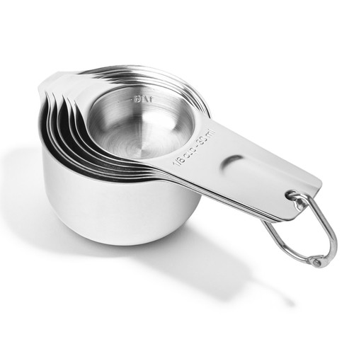 7pc Stainless Steel Measuring Cup Set for Dry Liquid Cooking Baking Ingredients - Picture 3 of 5