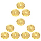 10Pcs Crystal Chinese Coins Crystal Coins Decors Office Ornaments
