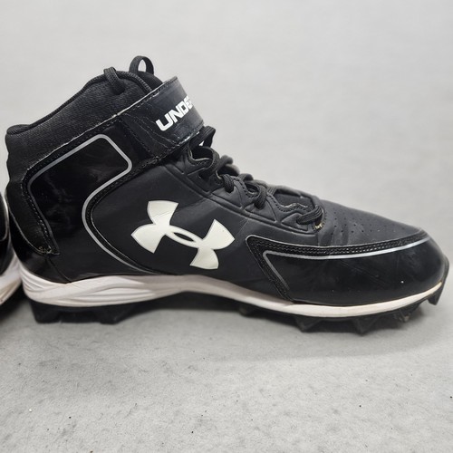 Under Armour Mens Football Cleats Sz 13 Renegade Mid Black - Picture 6 of 17