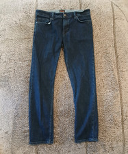 Hugo Boss Delaware Slim Jeans Men's 34 x 30 Dark Blue Stretch Cotton Designer