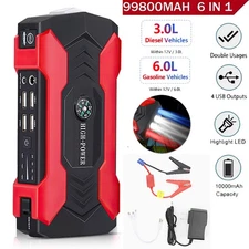 100000mAh Car Jump Starter Booster Jumper Box Power Bank Battery Charger