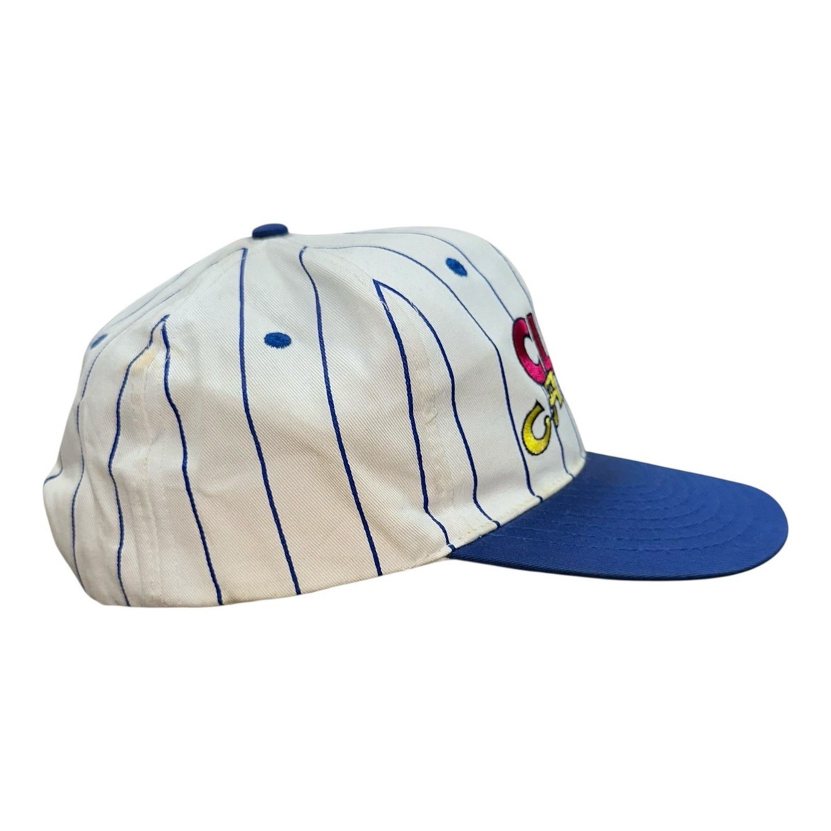 Vintage 90s Club Camel Member Pinstripe Snapback Hat White