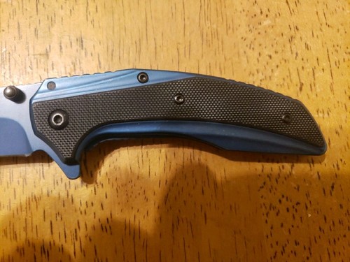 Kershaw Outright 8320 Assisted Open Plain Edge Pocket Knife Used With Bent Tip - Picture 3 of 14