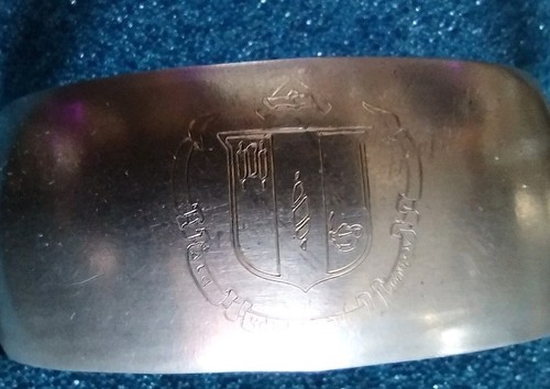 Vintage Genuine Pewter by Leonard Sorority Cuff Bracelet Delta Zeta - Picture 3 of 5