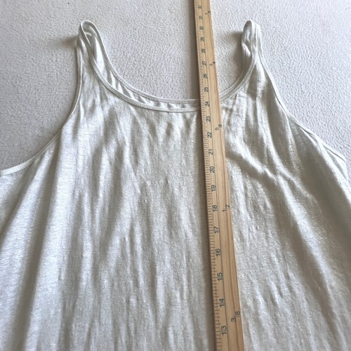 Eileen Fisher Organic Linen Tank Top Blouse Casual XL Coastal Minimalist Layers - Picture 4 of 8