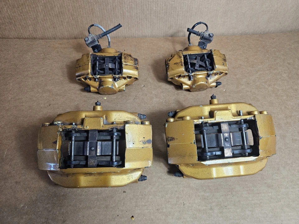 2003-2008 Infiniti G35 Brembo Big Brake Gold Caliper Set of 4 OEM 350z - Image 3 of 4