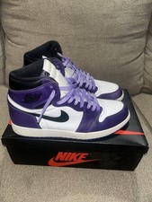 Jordan 1 Court Purple 2.0 Men's Sneakers Size 11 Retro High OG (555088-500)