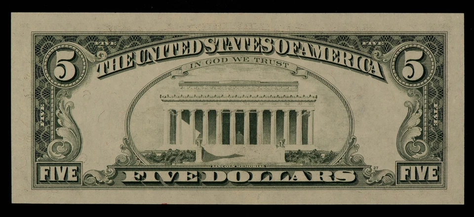 FR 1978-F* $5 1985 Federal Reserve Note US - Star Note - AU - SKU-CA1853 - Image 2 of 2