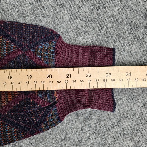 Vintage Tricots St Raphael Men's L Merino Wool Argyle Pullover Sweater Uruguay - Picture 11 of 15