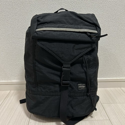#ad #ad PORTER Backpack Rucksack Black Nylon Simple Lightweight Japan Pre Owned Good $122.68