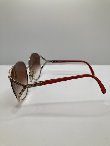 Vtg Christian Dior 2250 44 Rose Sunglasses Gold 63 17 120 Arm Needs Repair - Picture 10 of 21
