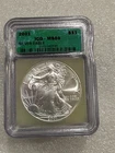 2001 Silver Eagle ICGS MS69 Green Label ~ Nice Coin  ~ PRISTINE