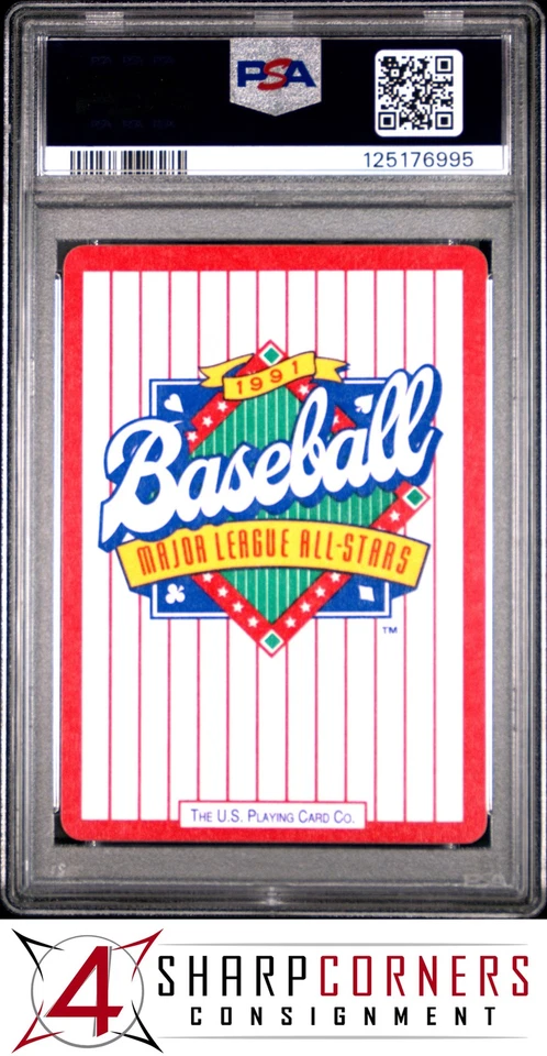 1991 U.S. PLAYING CARD ALL-STARS BARRY LARKIN HOF 6 OF CLUBS PSA 10 - Image 2 of 2