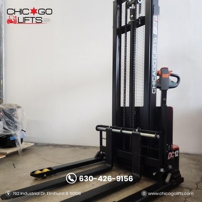 Fully Electric Stacker| 2500 lb 118'' Lifting Height Lithium Ion Battery 24V 105A