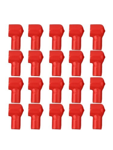 Stivali copri terminale batteria materiale gomma flessibile 20PCS 12x20mm rosso - Picture 5 of 12