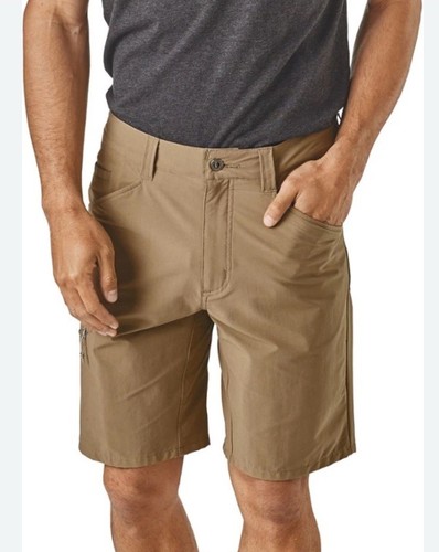 Patagonia Quandary Shorts Mens 32 Khaki Nylon Stretch Drawstring Hiking Cargo