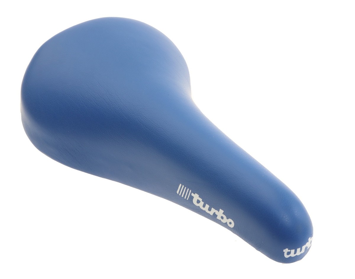 Selle Italia Turbo Leather Saddle Blue 90s Steel Rails RARE NEW in