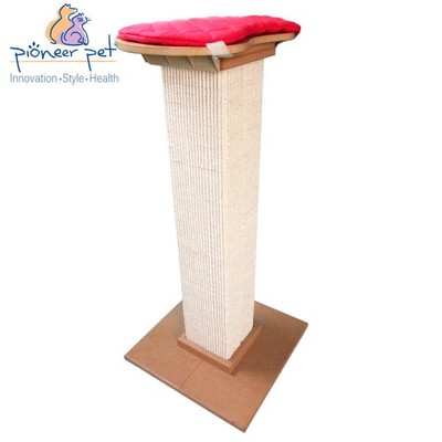 The Ultimate Scratching Post with Padded Quilted Perch