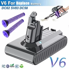 21.6V Replace Battery For Dyson V6 DC58 DC59 SV03 SV04 SV05 DC61 Trigger /Filter