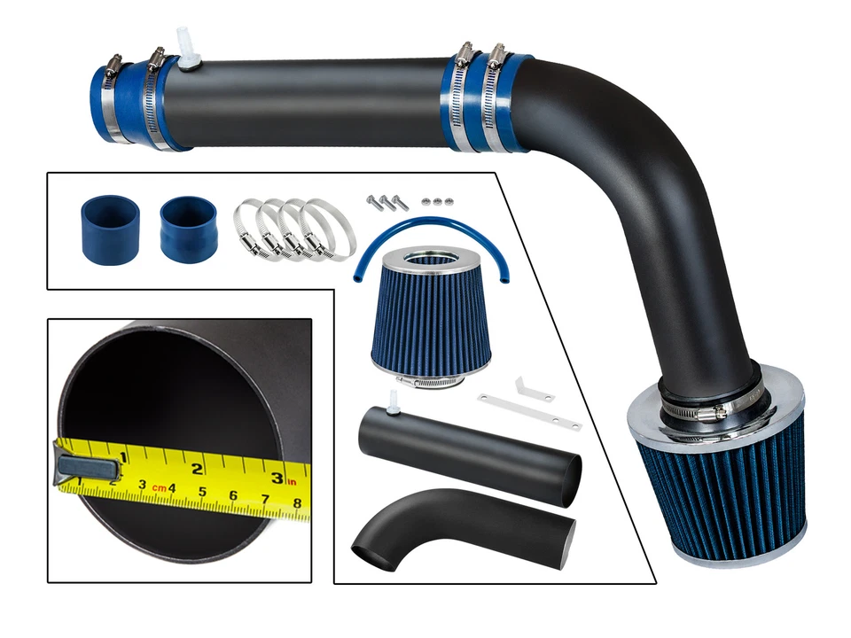 Kit de admisión de aire frío BCP RW AZUL para Kia Rio Accent 2012-2015 1,6 L GDi + filtro Foto 2 de 4