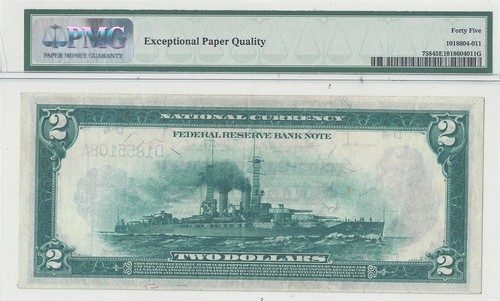 1918 $2 Federal Reserve Bank Note Fr-758 PMG XF-45 EPQ - Picture 3 of 3