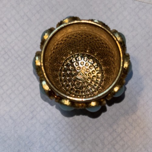 Lot Of 6 Vintage & Souvenir Thimbles-Austria, Queen Mary,Samoa Ca, Alaska &More - Bild 12 von 24