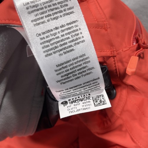 Mountain Hardwear Ski Schnee Hose Herren Large orange RECCO wasserdicht Nylon gefüttert - Bild 9 von 12