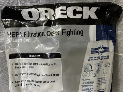 ORECK Vacuum Bags Type CC HEPA Filtration 5 New Bags—OPEN Package. - Picture 3 of 5