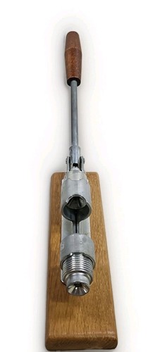 Nut Cracker Heavy Duty Lever Action Piston Metal on Wood Base Adjustable - Picture 10 of 11
