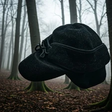 Wyoming Traders Wool 7.5 Mackenzie Ear Flap Hunter Charcoal Lined Australian Hat