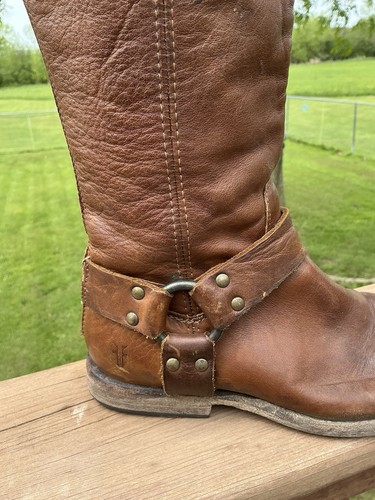 Frye Phillip 76850 Damen braun Leder Reitgurt Knie Reißverschluss Stiefel Größe 6 B - Bild 8 von 18