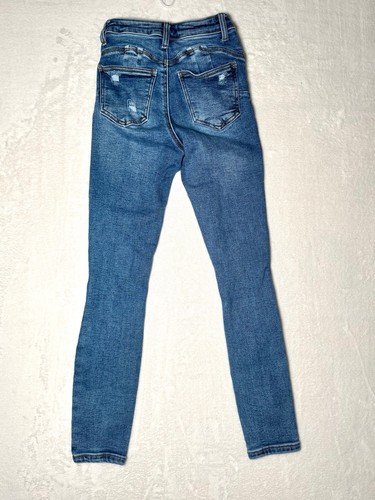 Jeans de cera Butt I Love You ajustados azules talla 0/24 desgastados - Imagen 5 de 8