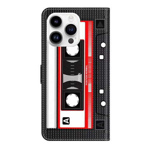 For iPhone Samsung Huawei Xiaomi Retro tape Card Wallet Case Flip Stand Cover - Picture 8 of 10