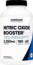 Nutricost Nitric Oxide Booster 2250mg, 180 Capsules - 750mg Per Casule, 60 Servi