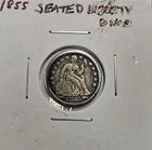 1855 Silver Seated Liberty Dime With Arrows XF