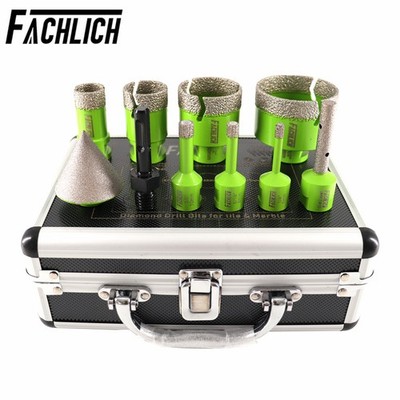 10pcs Boxed Diamond  Dry Drilling Core Bits Marble Granite Tile Cutter Hole Saw