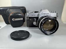 Canon FT QL 35mm Film Camera w/ FL 55mm f/1.2 Lens Untested