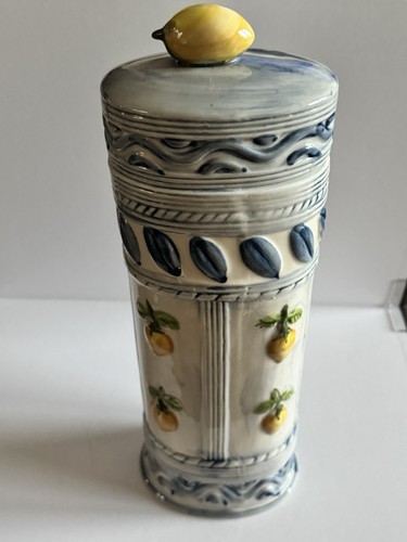 Bidone Spaghetti Vintage Morris Nazionale Dipinto a Mano Porta Pasta Limoni - Foto 7 di 17