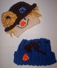 Newborn Scarecrow Hat Bottoms Halloween Baby boy Girl Infant Photo Prop