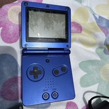 Nintendo Gameboy Advance SP AGS001 Cobalt Blue Handheld System Console 5 Games