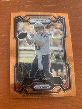 Mac Jones ORANGE LAZER 2023 Panini Prizm #206 PATRIOTS NFL