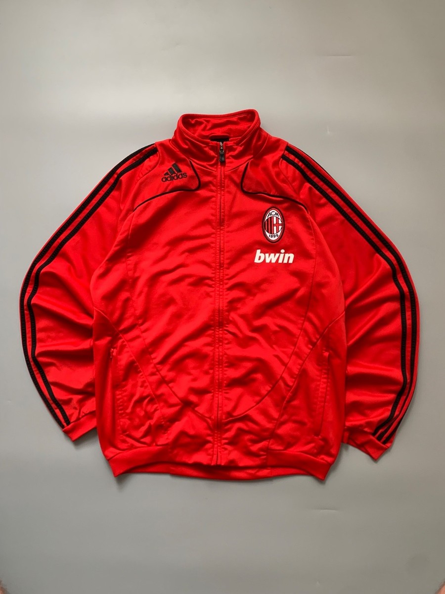 Vintage Adidas AC Milan Football Jacket Men's L Soccer Track Top