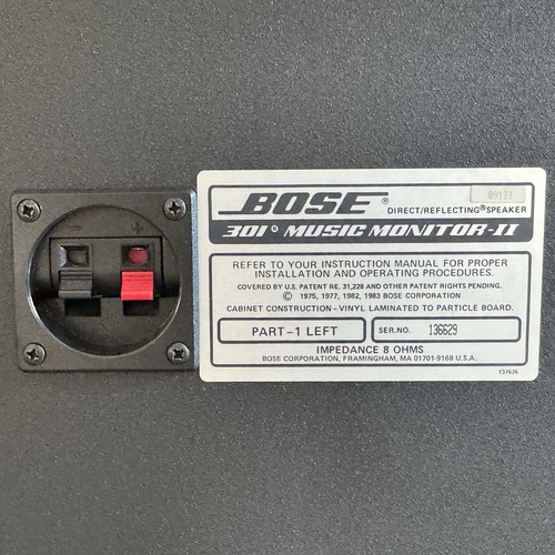 BOSE 301 Music Monitor-II Direct/Reflecting Speakers Made in USA Tested Working - Picture 8 of 24