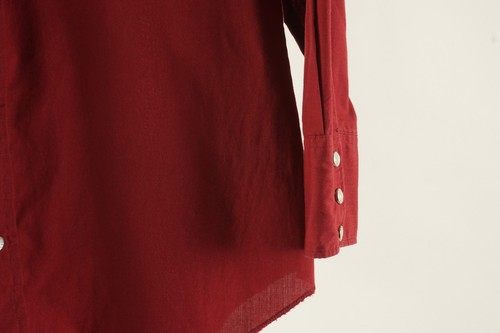 Vintage H Bar C Ranchwear Gaucho Cowboy Rodeo Pearl Snap Shirt Men's Medium Red - Picture 7 of 9