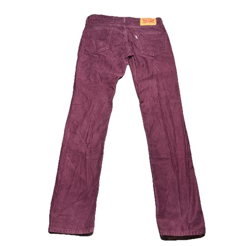 LEVIS 511 Corduroy Pants Men’s 33x32 Burgundy Maroon Slim Fit Jeans White Tab🔥 - Picture 10 of 10