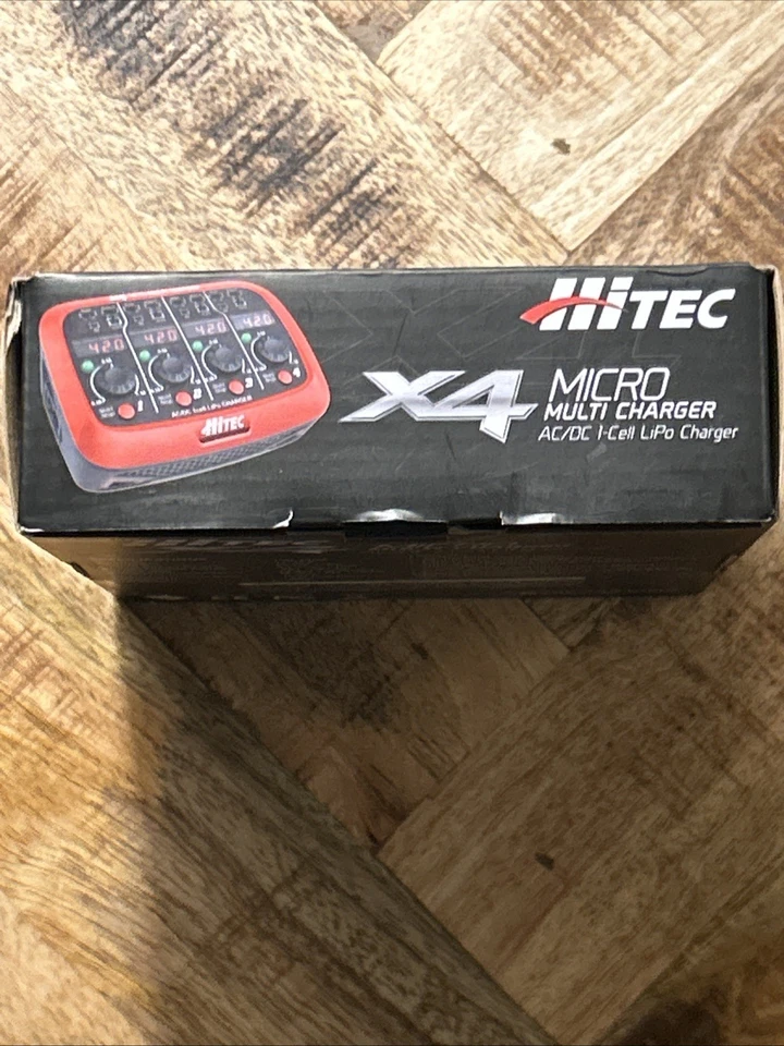 Hitec X4 Micro Multi Charger 44212 AC/DC 1-cell LiPo charger 4 port single cell - Image 3 of 4