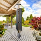 Large Wind Chimes Outside Deep Tone,44" Memorial Wind Chimes Outdoor with 4 H...
