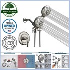 Shower Faucet Set Brass ABS Brushed 3-Way Diverter High Pressure Bathroom